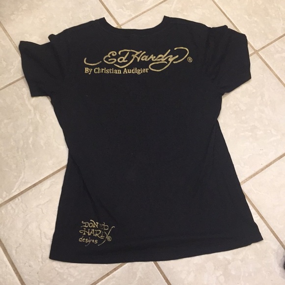 Ed Hardy t-shirt size XXL for girl, XL or L for women - Picture 10 of 16